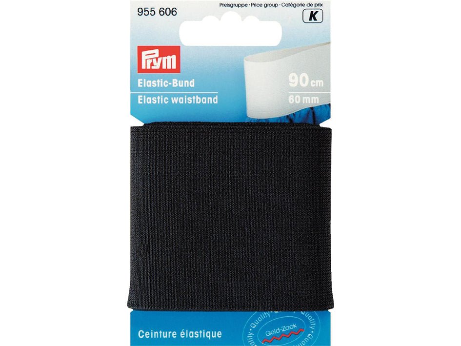 Prym Elastisk strikk – 60 mm. sort 90 cm