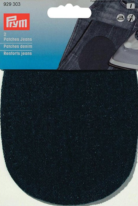 Prym Strykelapp Jeans/Denim – 10x14cm 2stk – Mørk blå