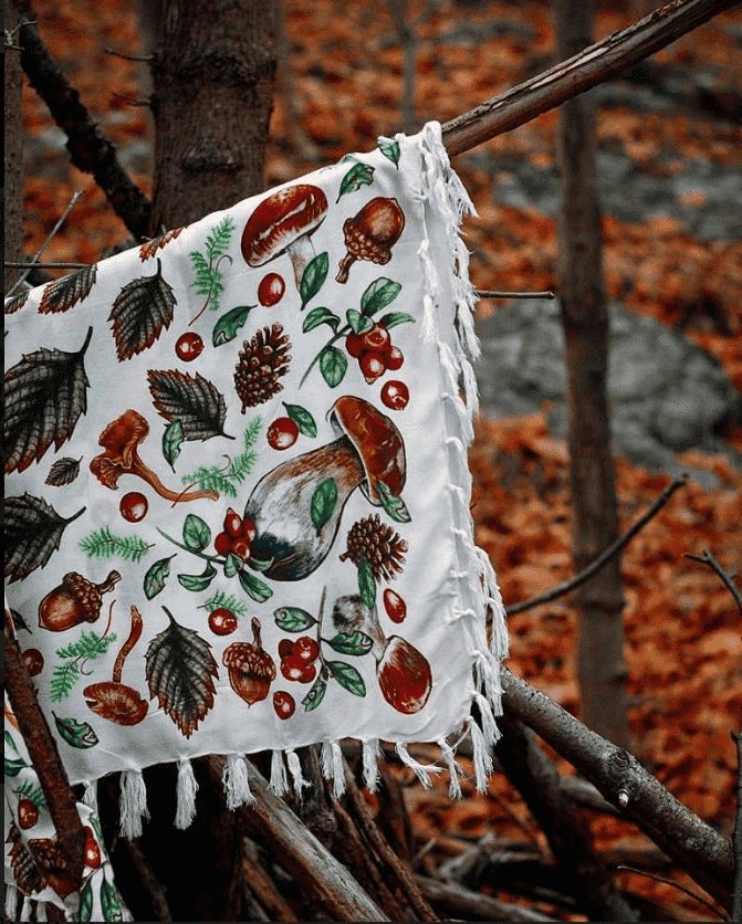 Sjal Sponge Forest - Vintage in my heart