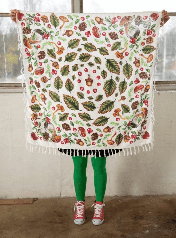 Sjal Sponge Forest - Vintage in my heart