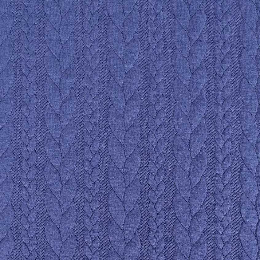 Strikket Jacquard - Kabelstrikk - Cobalt blue