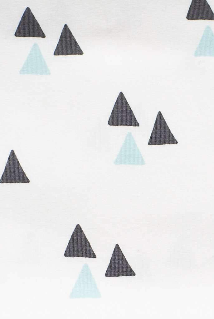 Triangler hvit og blå økologisk jersey